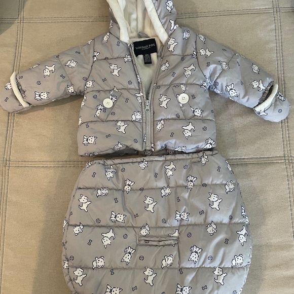 London Fog Puffer bunting/ snowsuit - Picture 1 of 5